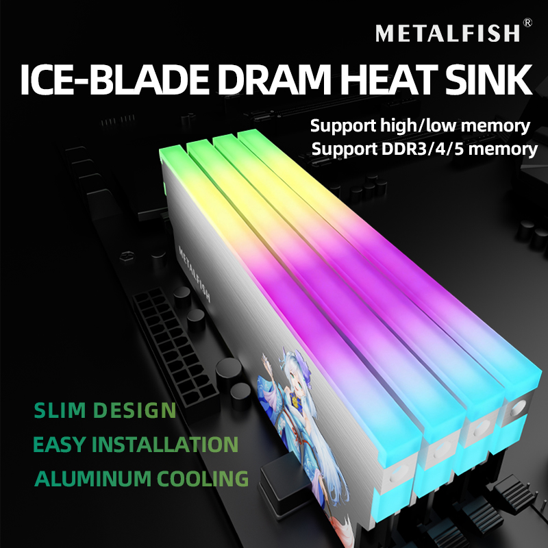 METALFISH DRAM Heatsink 5V-3PI - Ddr5 Rgb Ram recension och pris